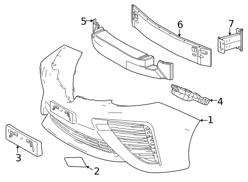 Bumper & Components - Front for 2020 Toyota Mirai #0
