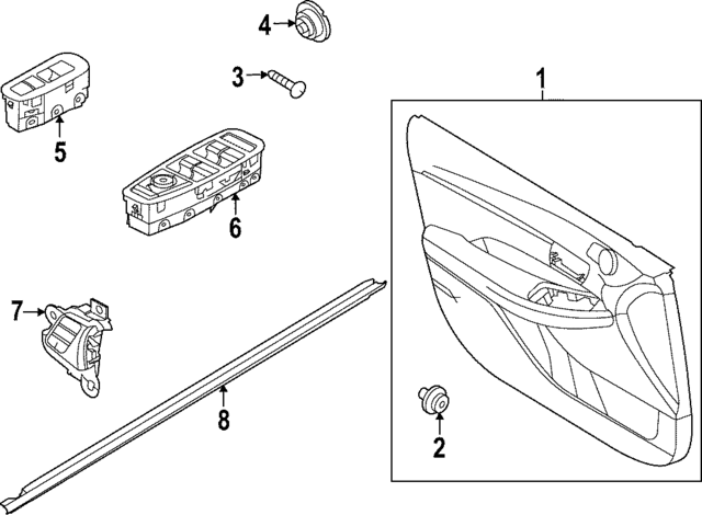 82305L1601NNB - : Door Trim Panel for Hyundai Image