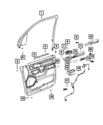 7KX36TX7AA - Interior Trim: Door Window Opening Molding, Right for Mopar Image