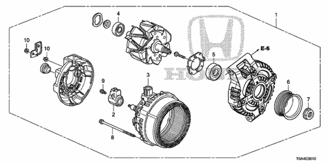 Alternator (Denso) (-'14) for 2013 Honda CR-V #0