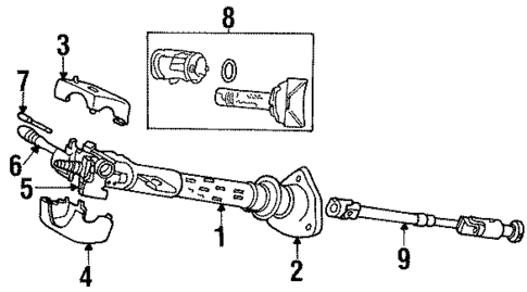 Shroud, Switches & Levers for 2001 Chrysler Prowler #0