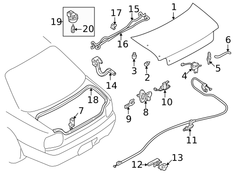 Lid & Components for 2000 Nissan Altima #0