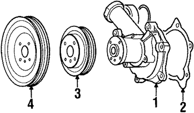MD191110 - : Engine Water Pump Pulley for Mitsubishi Image