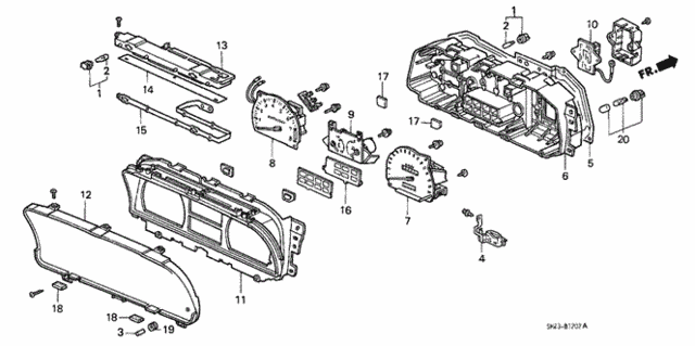 Meter Components (Denso) for 1988 Honda CRX #0