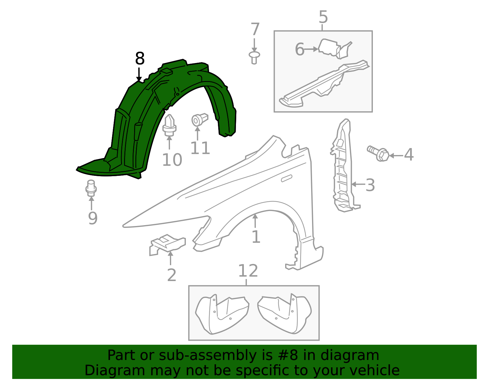 LANCIA YPSILON - parafango anteriore - parafanghi - - OEM-71777505 - lato destro