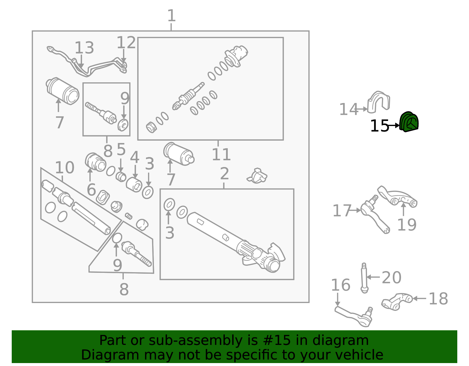 Genuine Official Toyota Rack and Pinion Mount Bushing part# 45517