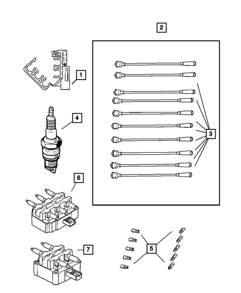 Spark Plugs-Cables-Coils for 2005 Dodge Viper #0
