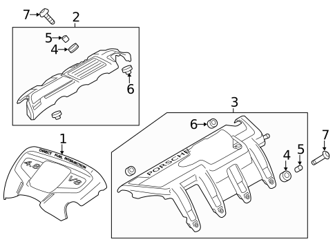 Engine Appearance Cover for 2016 Porsche Panamera #1