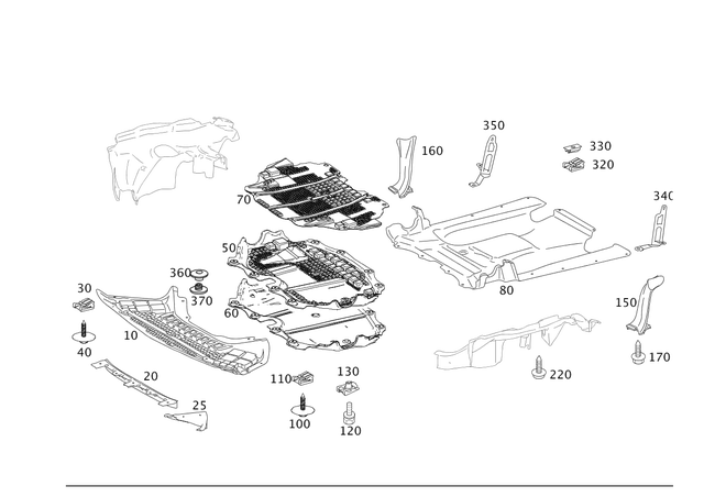 2215240996 - Chassis Sheet Metal/Air Intake: Airflow Serration for Mercedes-Benz Image image