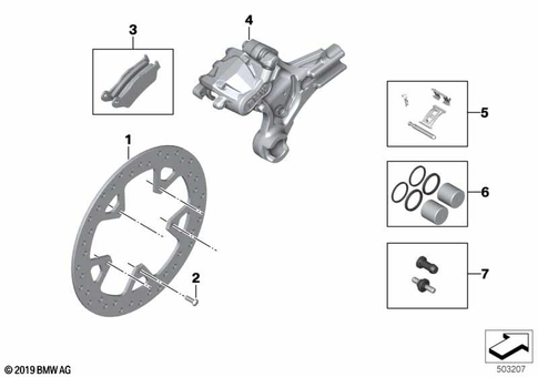 Rear Wheel Brake for 2025 BMW-Motorrad M 1000 XR #0
