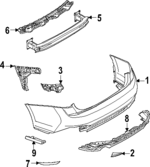 17A945106A - : Reflector for Volkswagen: Jetta Image