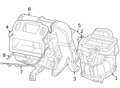Evaporator & Heater Components for 2006 Chrysler PT Cruiser #1