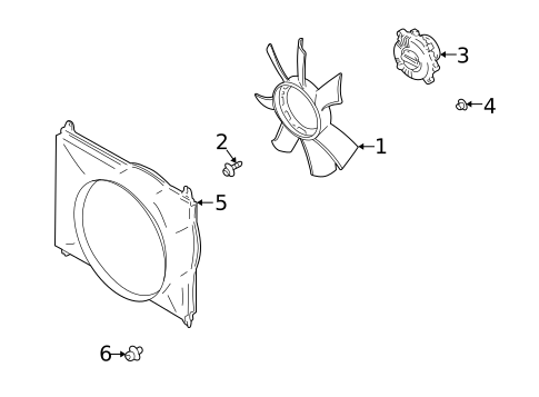 Cooling Fan, Clutch & Motor for 2001 Chevrolet Tracker #0