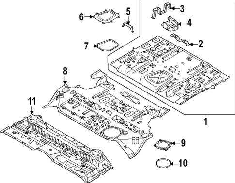 Rear Floor & Rails for 2025 INFINITI QX80 #0