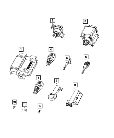 Keys, Modules and Engine Controllers for 2024 Ram 1500 Classic #0