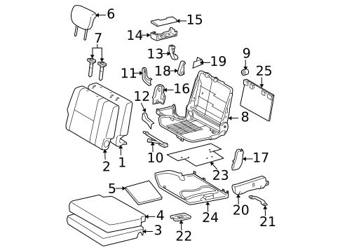 Rear Seat Components for 2009 Toyota 4Runner #1