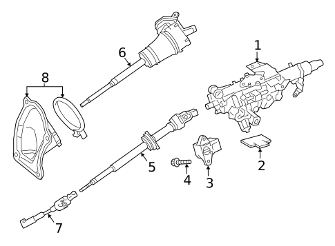 Steering Column Assembly for 2019 Lexus LC500 #0