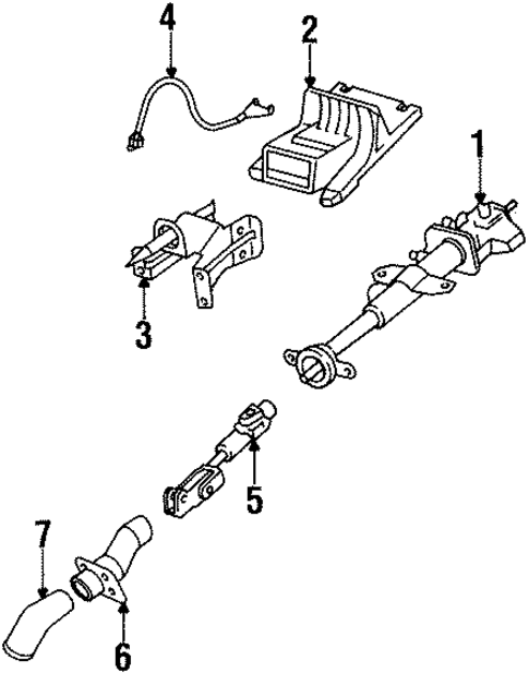 Steering Column Assembly for 1998 Oldsmobile Silhouette #0
