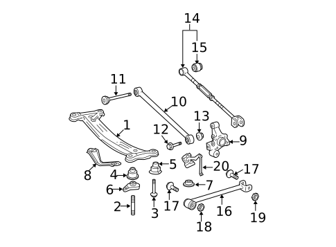 Rear Suspension for 2011 Toyota Avalon #1
