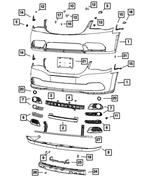 68154321AA - Frame, Bumper and Fascia: Front Fascia for Mopar Image