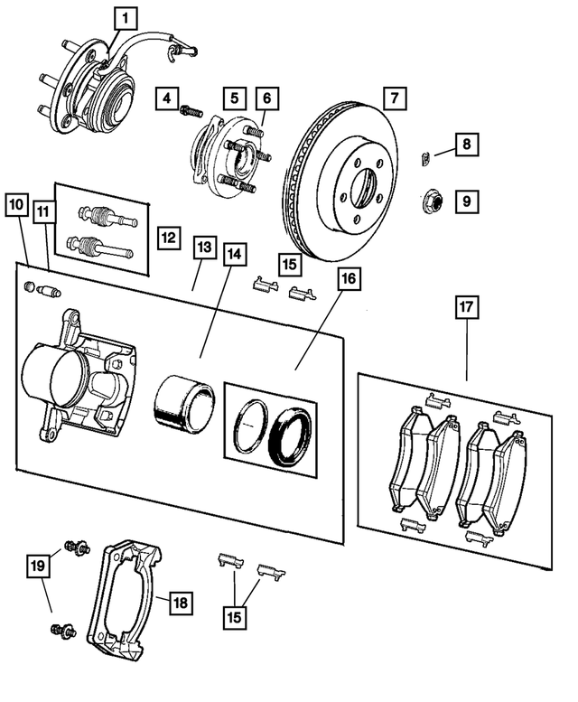52128694AE - Service Brakes: Anti-lock Brakes Sensor, Right for Mopar Image