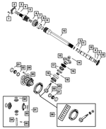 5015874AA - Front Axle; Corporate 205 MM Heavy Duty; Differential and Drive Line: Pinion Shaft Shim Kit for Mopar Image