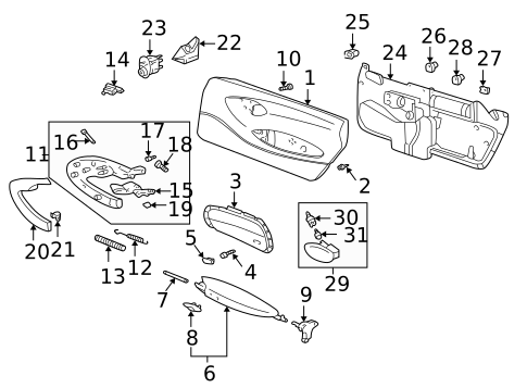 Interior Trim - Door for 1999 Porsche 911 #0