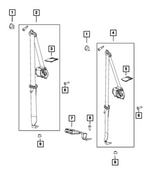 WF64TX7AA - Restraints: Adjustable Turning Loop Cover for Jeep: Gladiator, Wrangler Image
