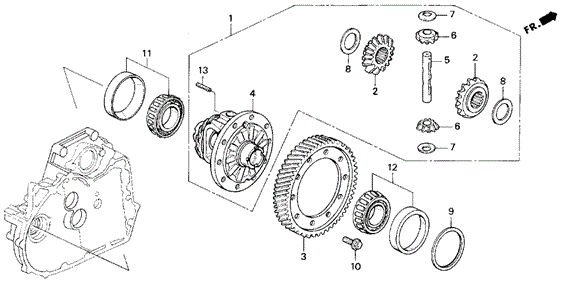 AT Differential for 1993 Honda Prelude #0