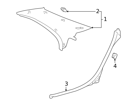 Interior Trim - Quarter Panels for 1999 Lexus ES300 #0