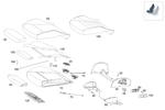 2059107616 - Driver Seat: Padding, Frt. Seat Cush for Mercedes-Benz Image