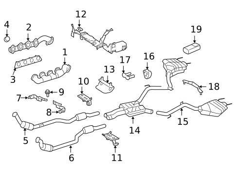 Exhaust Components for 2009 Mercedes-Benz CL550 #0