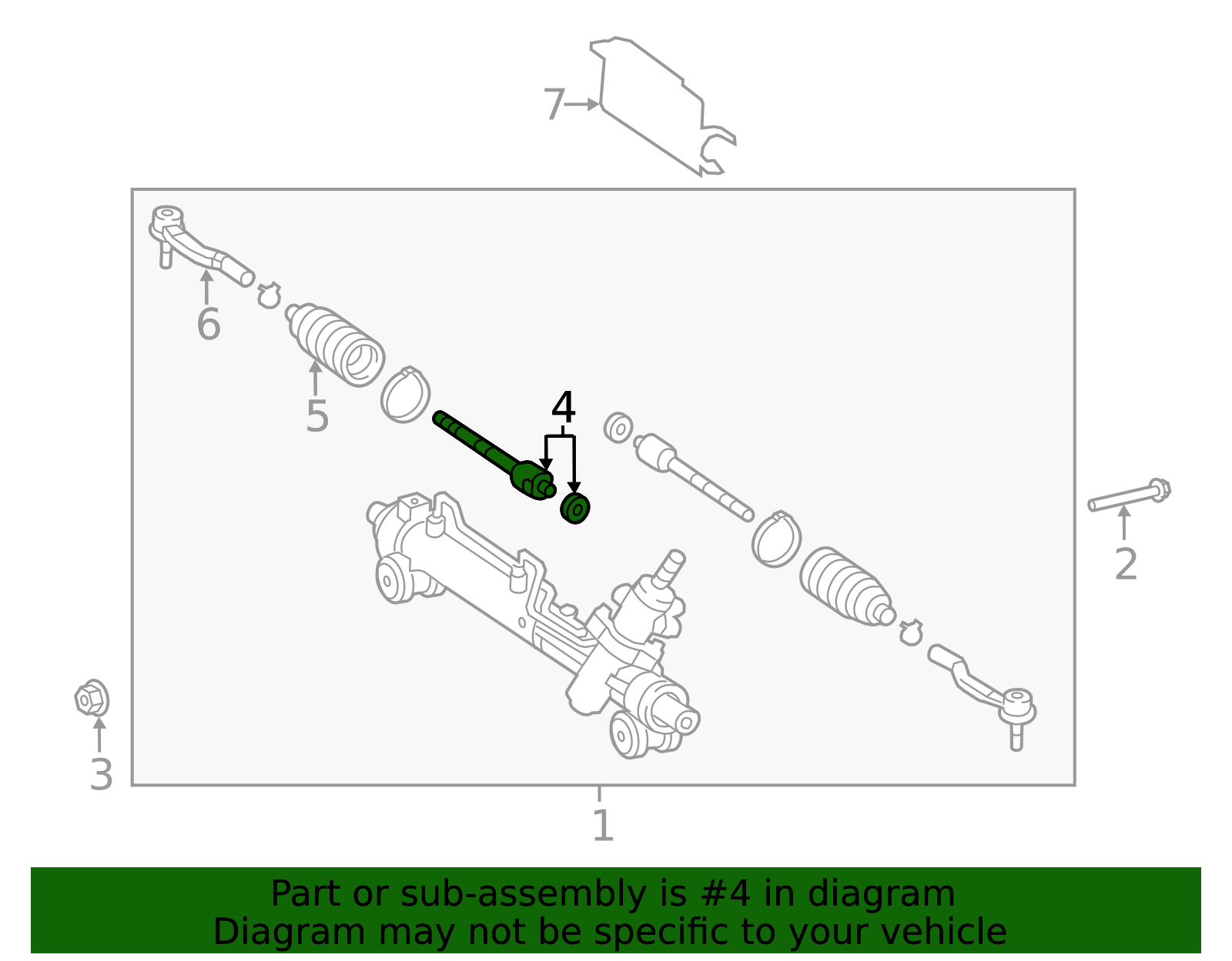 2007-2011 Toyota Camry Inner Tie Rod 45503-39275 | Toyota Parts