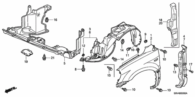 Front Fenders for 2007 Honda Pilot #0