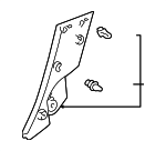 6255252010B2 - Body: Lower Quarter Trim for Toyota: Echo Image