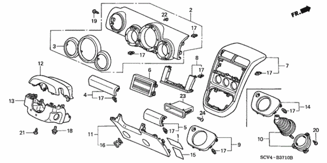 Instrument Panel Garnish (Driver Side) for 2005 Honda Element #0