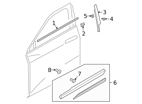 Exterior Trim - Front Door for 2021 Audi e-tron Quattro #0