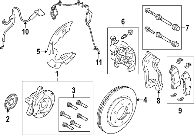 MB3Z2001D - : Brake Pads for Ford: Ranger Image