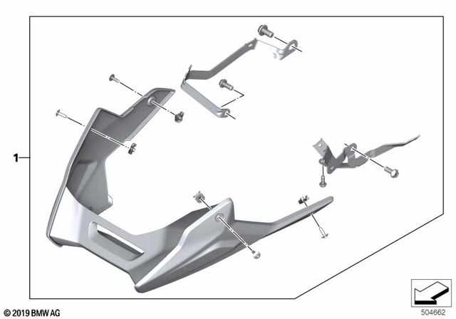 77319829374 - Design: Set, Engine Spoiler for BMW-Motorrad Image