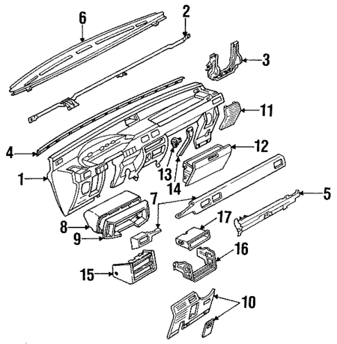 Instrument Panel for 1991 Isuzu Rodeo #0