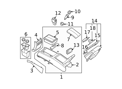 Rear Console for 2008 Nissan Maxima #0