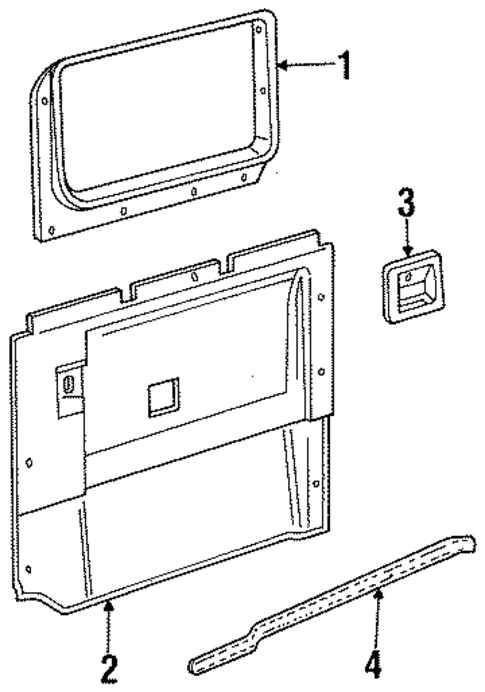Interior Trim - Side Door for 1990 Ford Aerostar #0