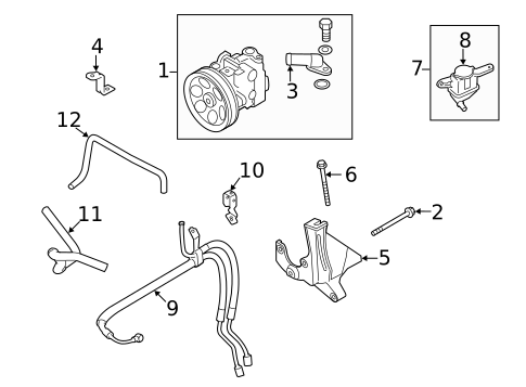 Pump & Hoses for 2011 Subaru Impreza #0