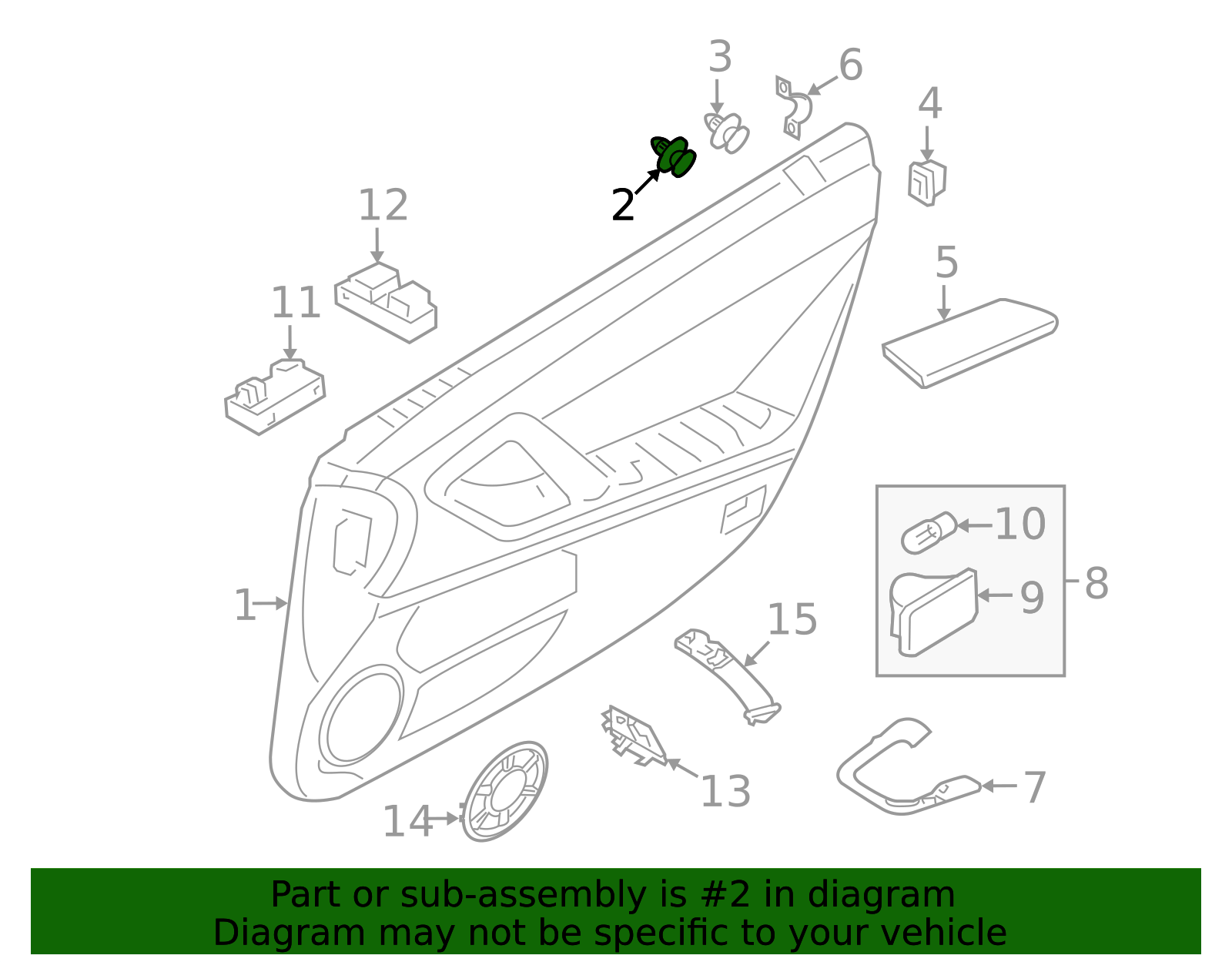 2011-2024 Nissan GT-R Door Trim Panel Clip 80999-JF10C | OEM Parts Online