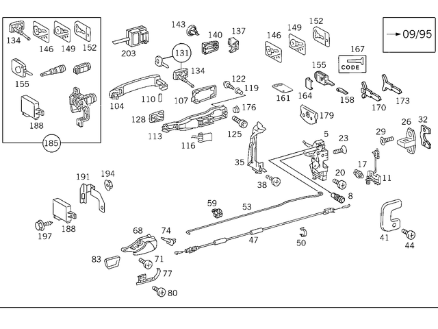 1297200135 - : Lock for Mercedes-Benz Image