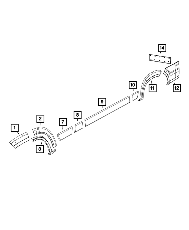 5LP22LAHAB - Exterior Ornamentation: Door Outside Molding, Right for Mopar Image