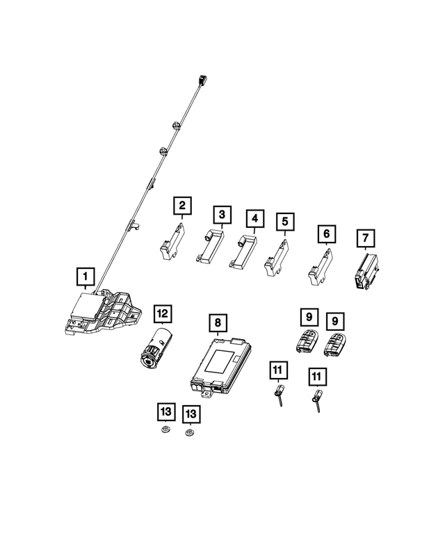 68067533AI - Electrical: Remote Start And Keyless Entry Antenna for Mopar Image image