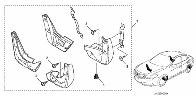 Splash Guards (1) for 2018 Acura ILX #0