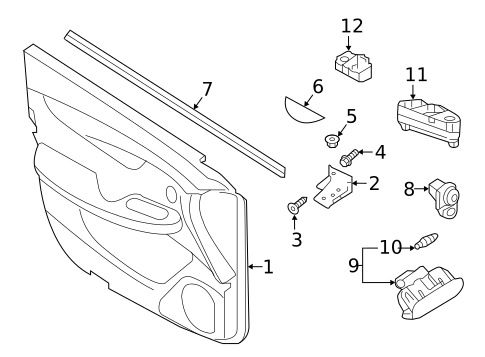 Interior Trim - Front Door for 2020 INFINITI QX50 #0