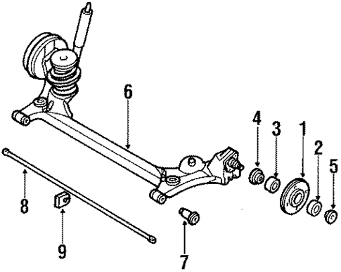 Rear Suspension for 1990 Pontiac LeMans #1